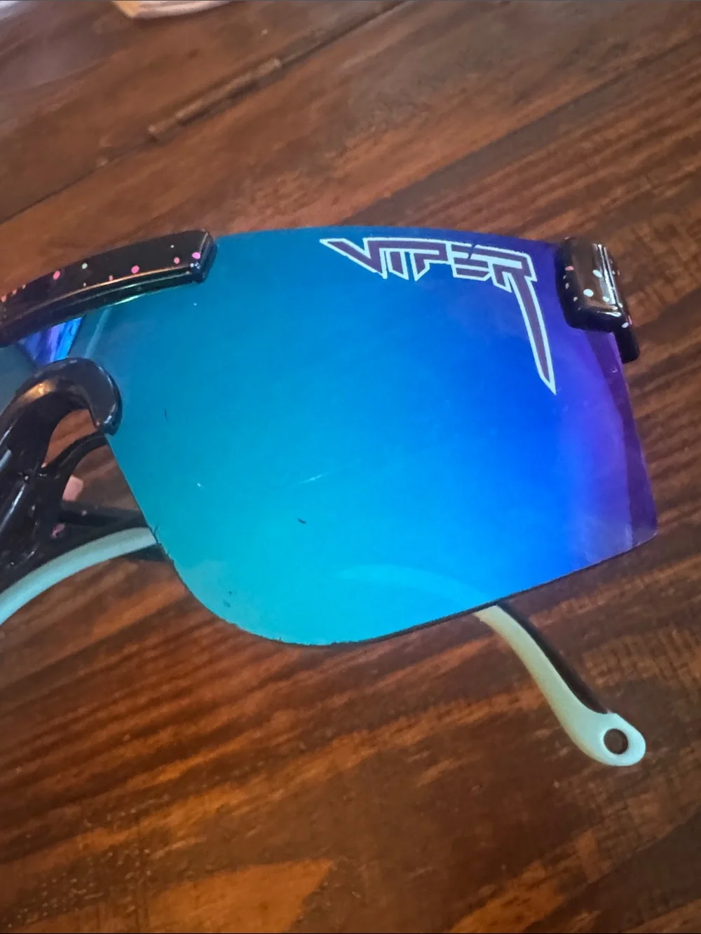 Pit Viper Kids Mirror Lens Sunglass Shield - Blue-Green Gradient